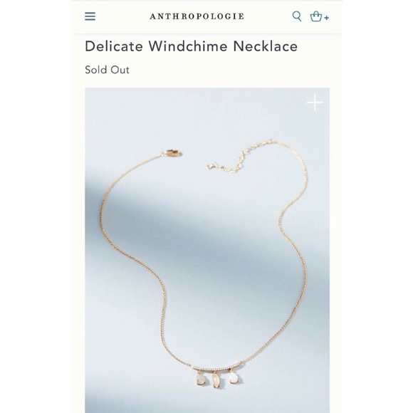🔥SOLD🔥NWT Anthropologie Gold Windchime Necklace - Picture 5 of 5